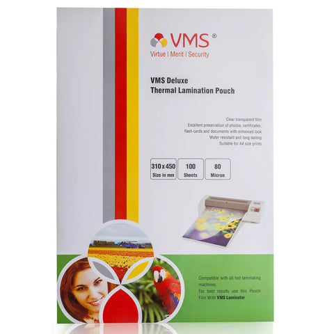 VMS Deluxe 80Mic 310mm x 450mm Thermal Laminating Pouch - 100 Sheets