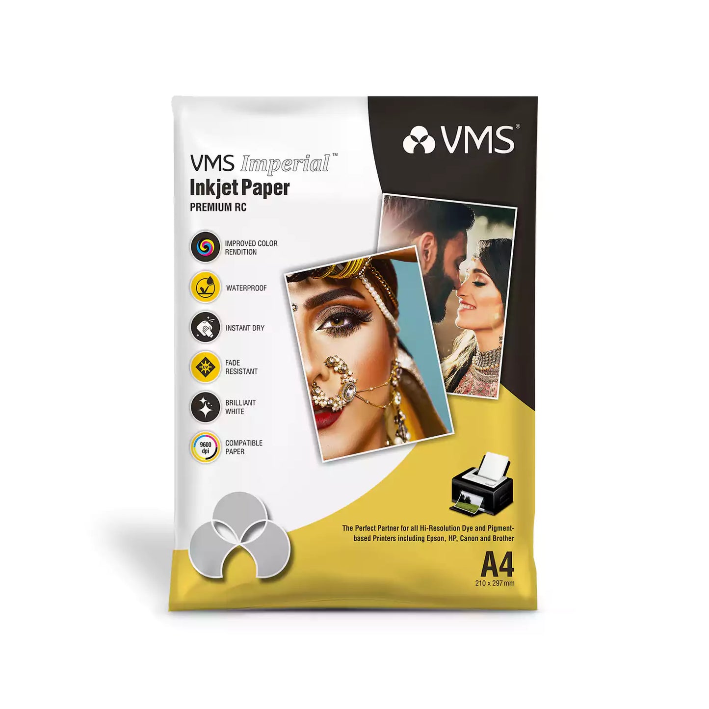 VMS Imperial 185 GSM A4 High Gloss Photo Paper 20 Sheets Pack Front