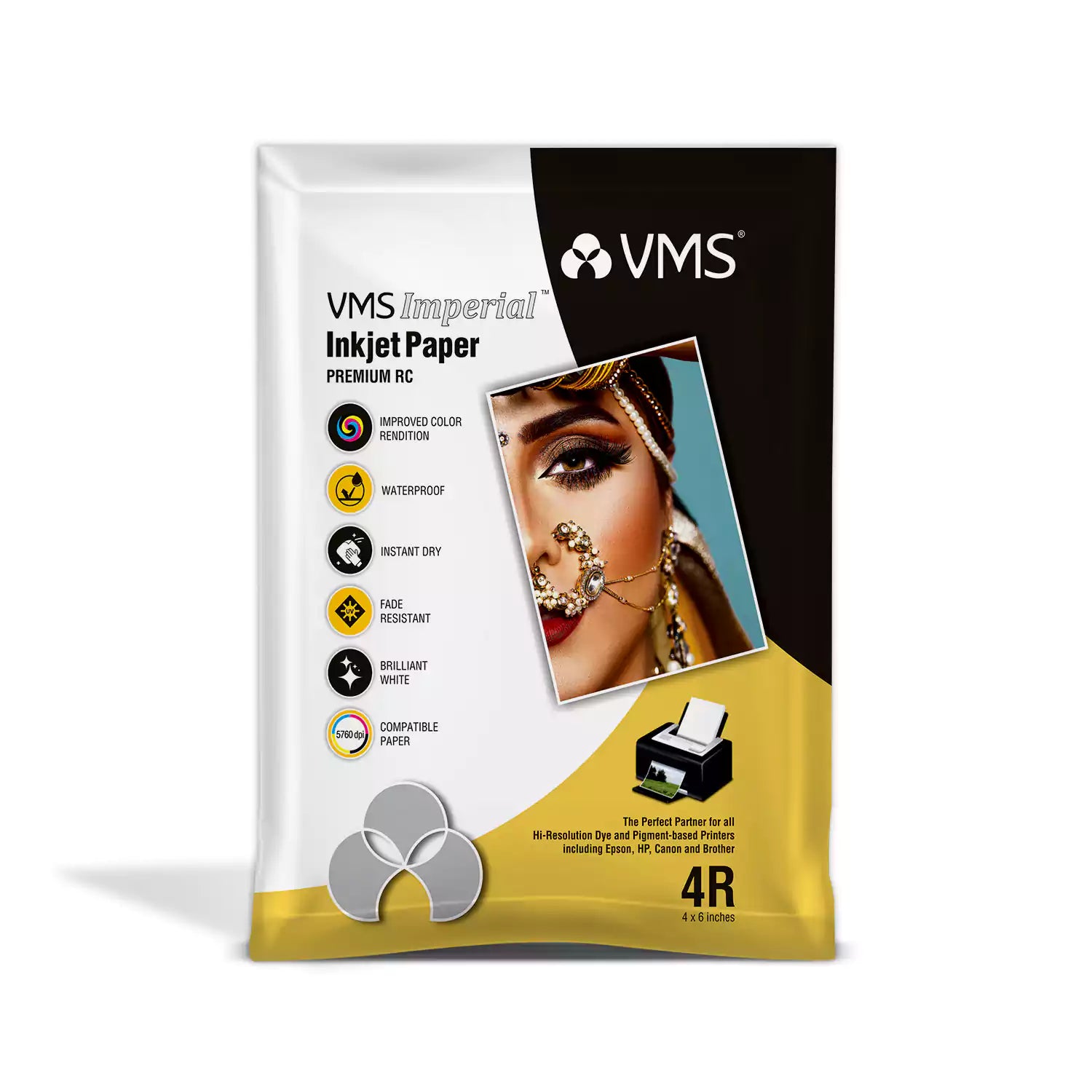 Shop VMS Imperial 260 GSM 4R (4x6) High Gloss Photo Paper - 100 Sheets ...