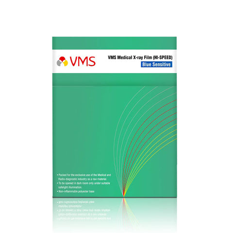 VMS Medical 10x12 X-Ray Hi-Speed Film - Blue Sensitive