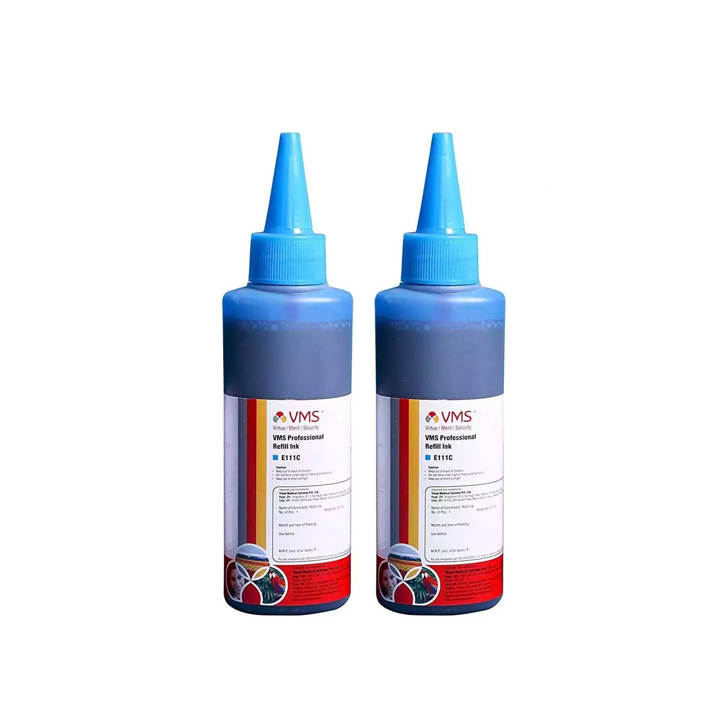 VMS Professional Cyan 100ml Refill Ink Pack of 2 Bottle