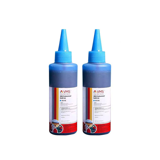 VMS Professional Cyan 100ml Refill Ink Pack of 2 Bottle