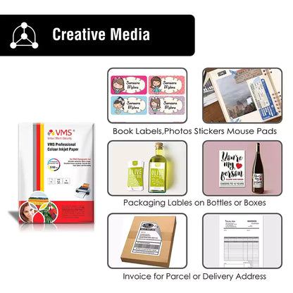 VMS Professional Self Adhesive Photo Paper Feature (Creative Media)