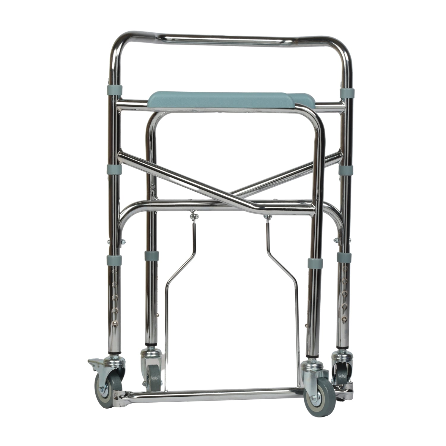 VMS Careline Foldable Commode Wheelchair STANDARD Features Easy to Fold 